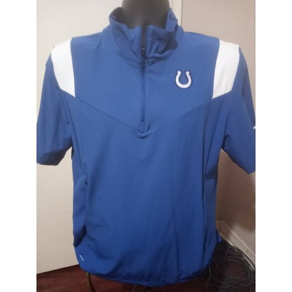 Nike Other - Nike NFL On Field Apparel Small S Men's 1/4 Zip Indianapolis Colts Blue Shirt